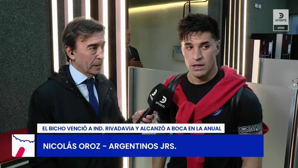 Nicolás Oroz, mediocampista de Argentinos Juniors, durante su etapa en el fútbol argentino.